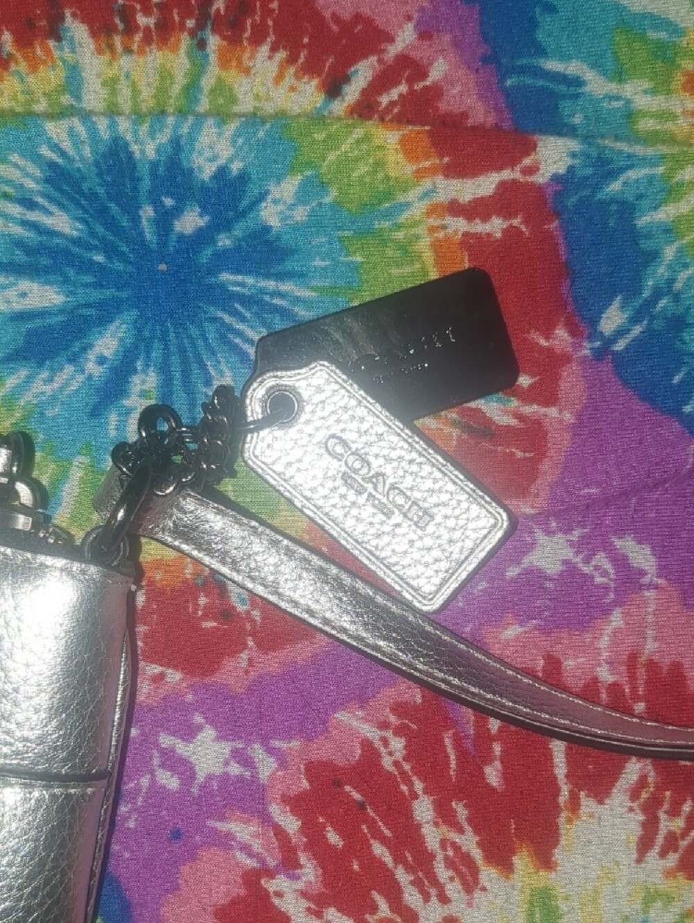 Coach Silver Metallic Crossbody Bag - Picture 4 of 13